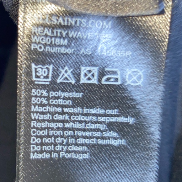 AllSaints reality wave floral 3/4 sleeve tee XS - Picture 6 of 7